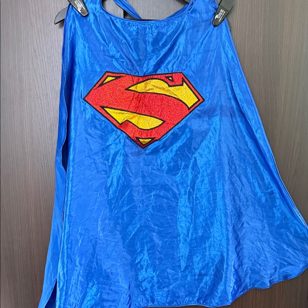 Blue Superhero Cape with Emblem
